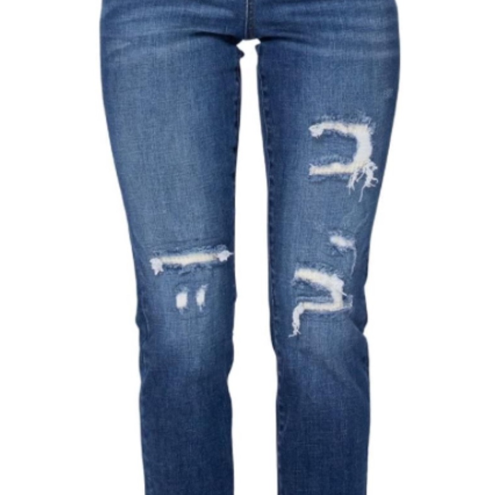 NWT Judy Blue Boyfriend Thermal Patch Mid-Rise Jeans